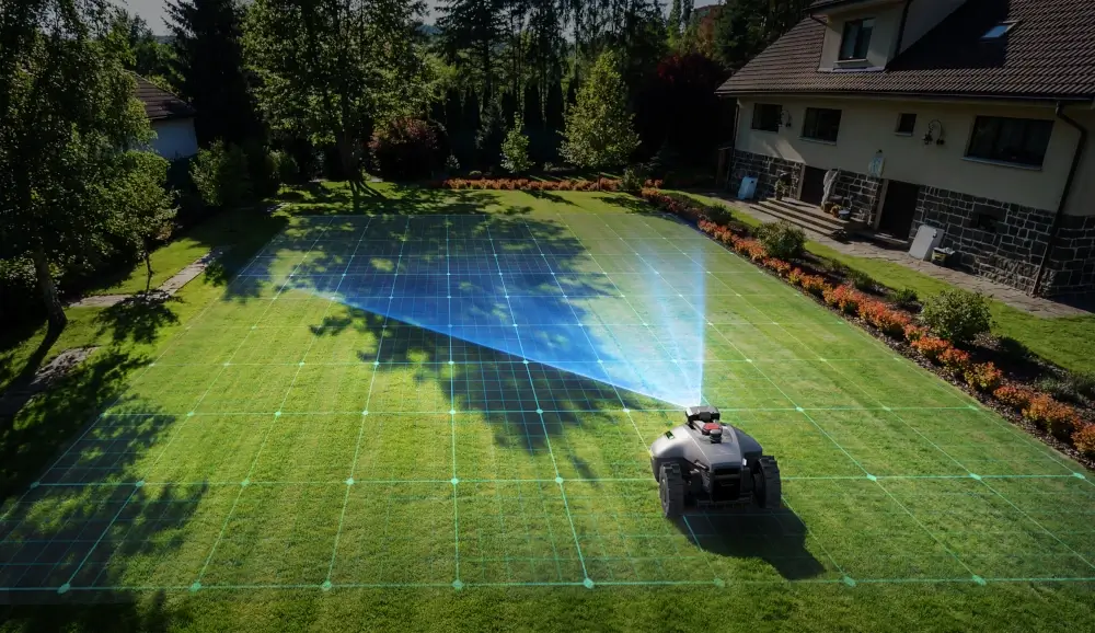 Automatyczne mapowanie ogrodu przez Mammotion Luba Mini 2 800